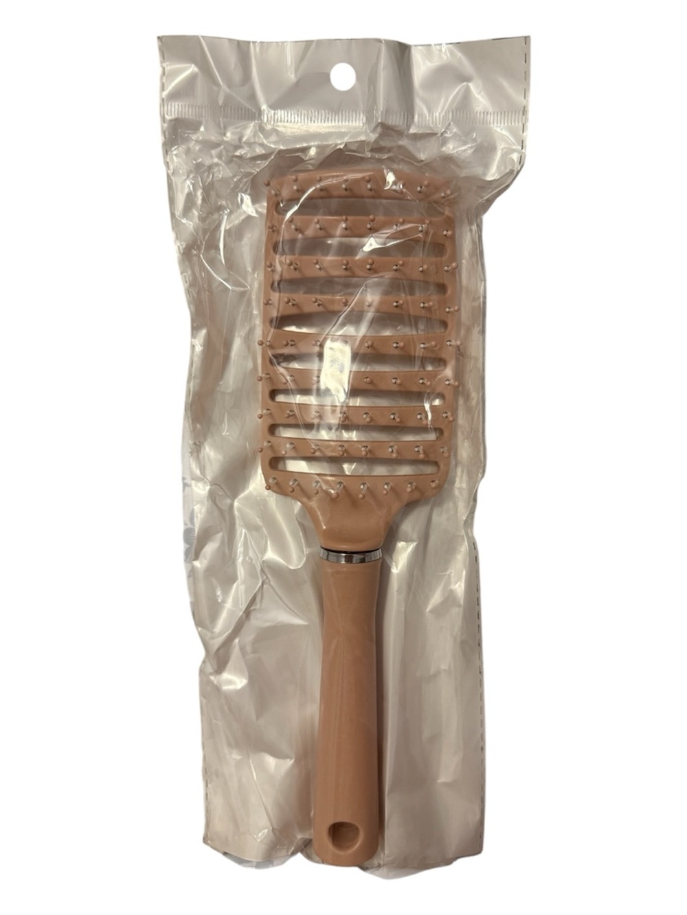 Beige Vent Hair Brush with Handle